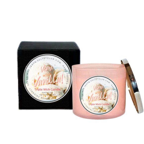 VERY VANILLA 3 WICK CANDLE - Picture 2 of 2